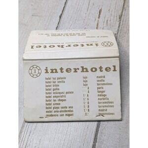 Vintage Matchbook Cover Hotel Luz Palacio‎ Madrid Interhotel 40 strike